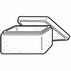 蓋が立てかけられている白い箱のイラスト
