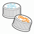 プラスチック製のペットボトルの蓋のイラスト