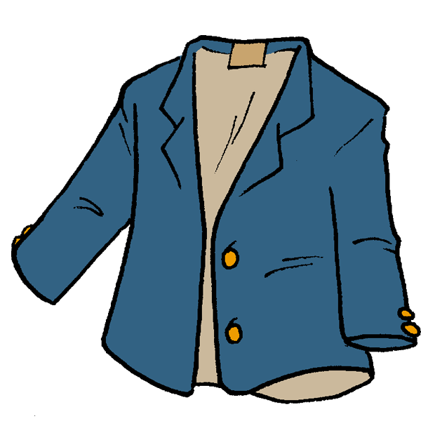 紺色のジャケットのイラスト
